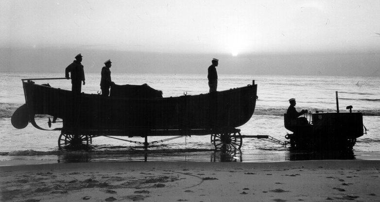 Coast Guard boat recovering